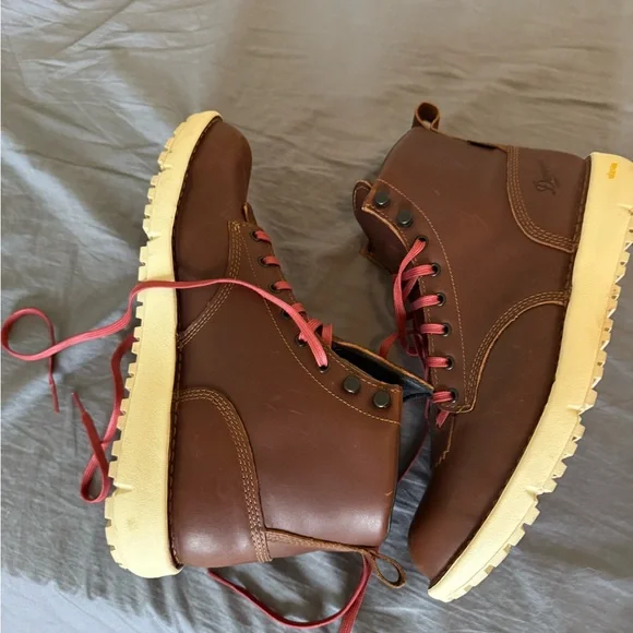 Danner Brown and Red Leather Boots Casual Lifestyle - Picture 6 of 6